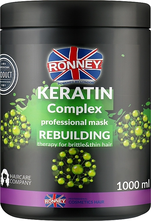 Ronney Professional Маска для волос Keratin Complex Rebuilding Therapy Mask - фото N2