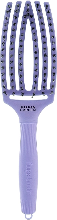 Olivia Garden Щетка для волос комбинированная, сиреневая Fingerbrush Combo Nineties Grape Soda - фото N1