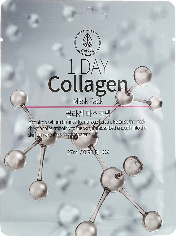 Med B Маска тканинна для обличчя з колагеном Collagen Mask Pack - фото N1