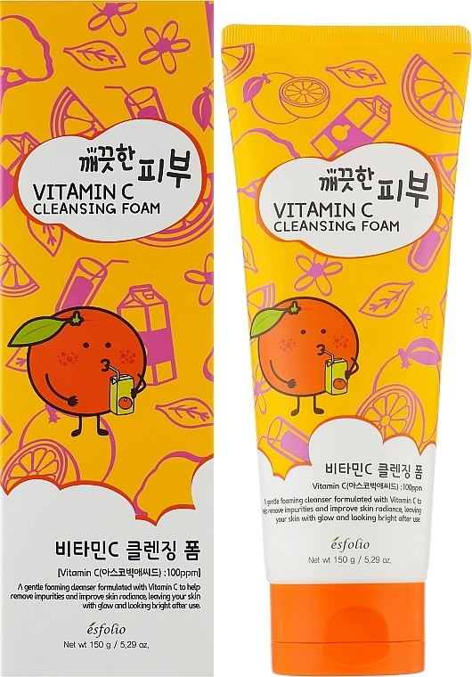 Esfolio Пінка для вмивання з вітаміном С Pure Skin Vitamin C Cleansing Foam - фото N2