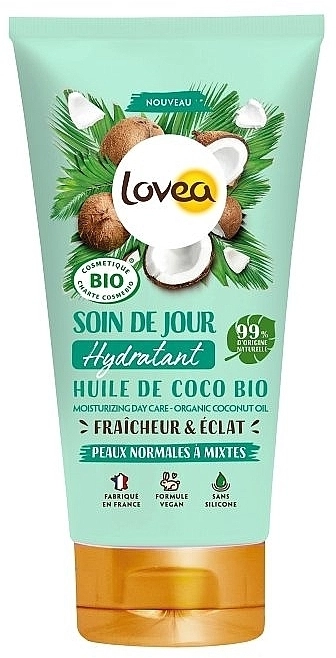 Lovea Зволожувальний денний крем Moisturizing Day Care Organic Coconut Oil - фото N1