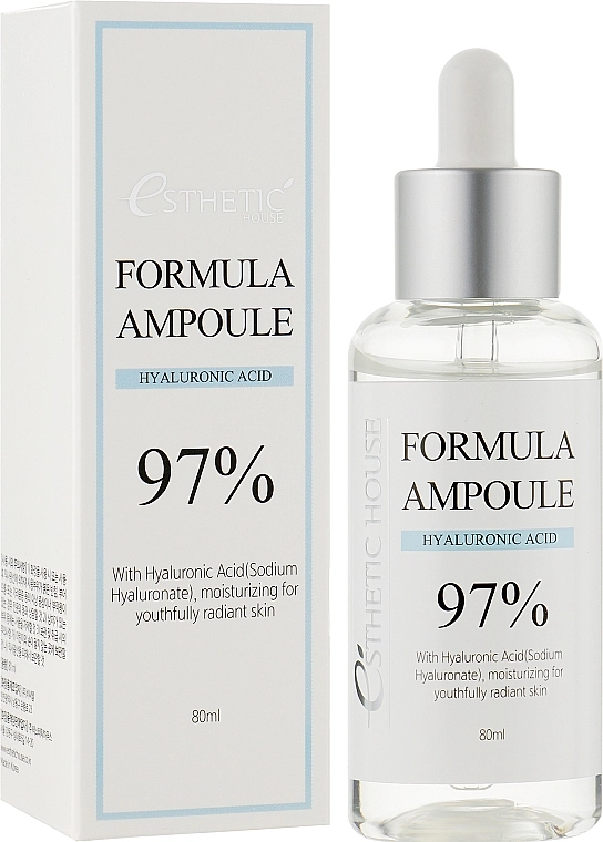 Увлажняющая сыворотка для лица с гиалуроновой кислотой - Esthetic House Formula Ampoule Hyaluronic Acid 97%, 80 мл - фото N2