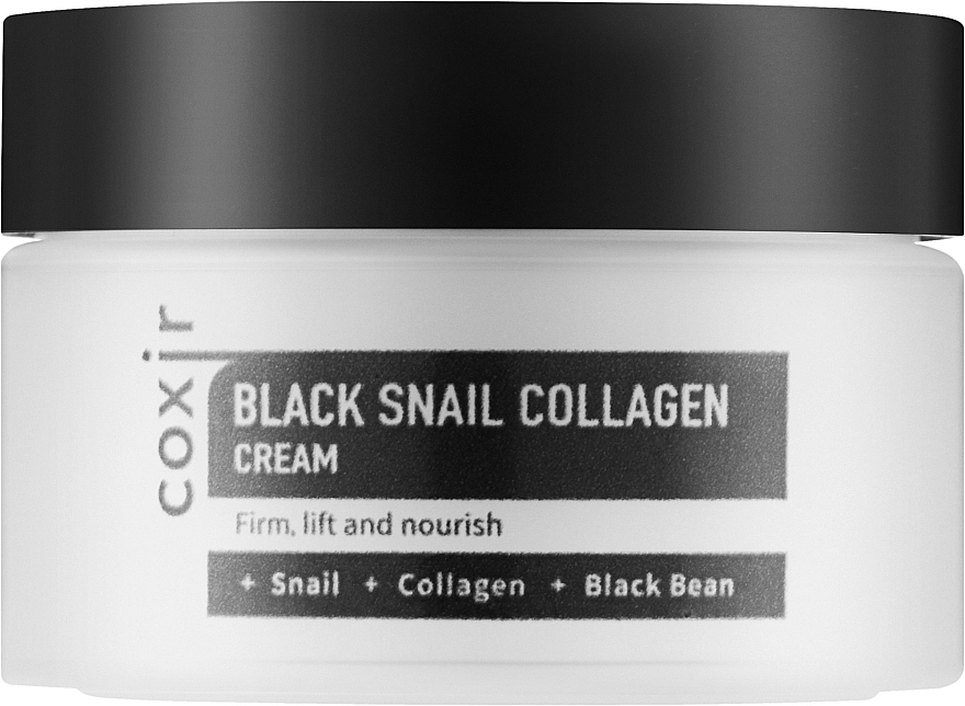 Coxir Живильний антивіковий крем для обличчя Black Snail Collagen Cream Anti-Wrinkle And Nourish - фото N1
