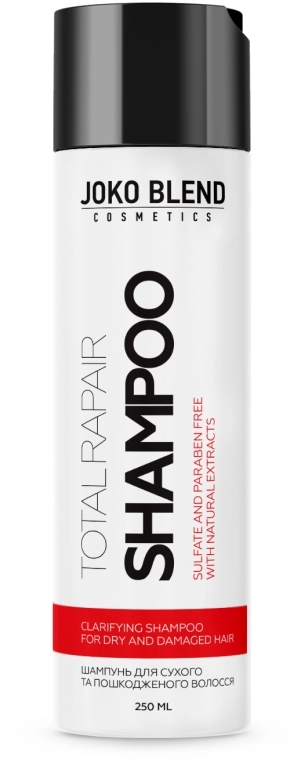 Joko Blend Безсульфатний шампунь для сухого і пошкодженого волосся Total Repair Shampoo - фото N1
