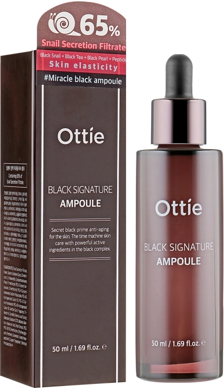 Ottie Ампульна омолоджувальна сироватка Black Signature Ampoule - фото N1