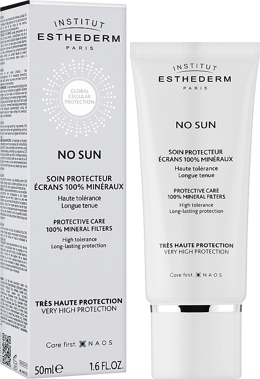 Institut Esthederm Крем для лица "100% минеральные экраны" No Sun 100% Mineral Screen Protective Care - фото N2