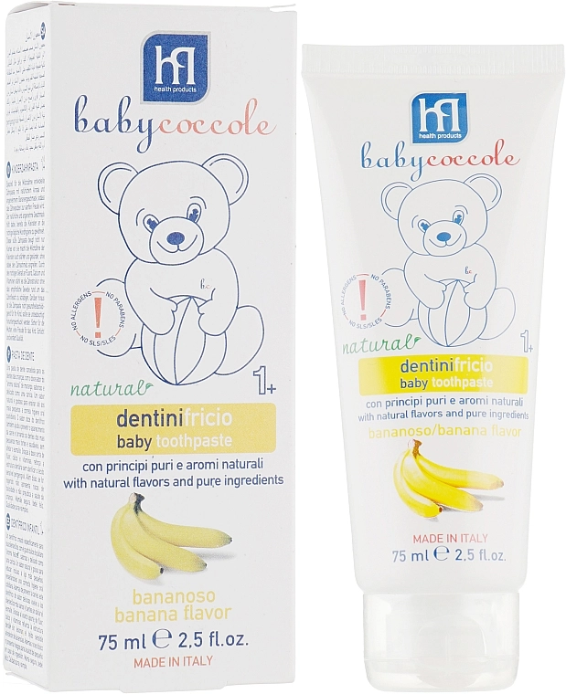 Babycoccole Зубная паста для детей "Банан" Baby Toothpaste Banana Flavour - фото N1