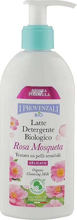 I Provenzali Органічне очищувальне молочко для обличчя Rosa Mosqueta Wild Rose - фото N1