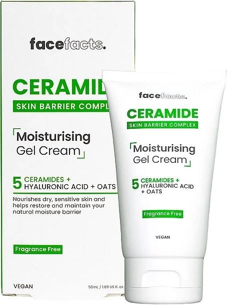 Face Facts Увлажняющий гель-крем с керамидами Ceramide Moisturising Gel Cream - фото N1