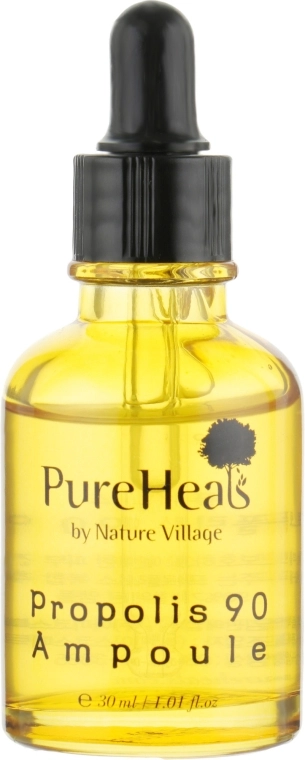 Питательная сыворотка с экстрактом прополиса для чувствительной кожи - PureHeal's Propolis 90 Ampoule, 30 мл - фото N2