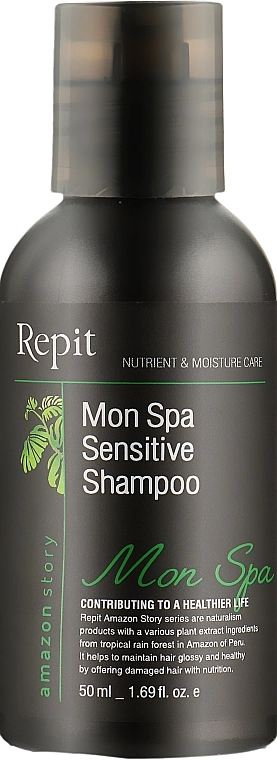 Repit Шампунь для чувствительной кожи головы Amazon Story MonSpa Sensetive Shampoo - фото N1
