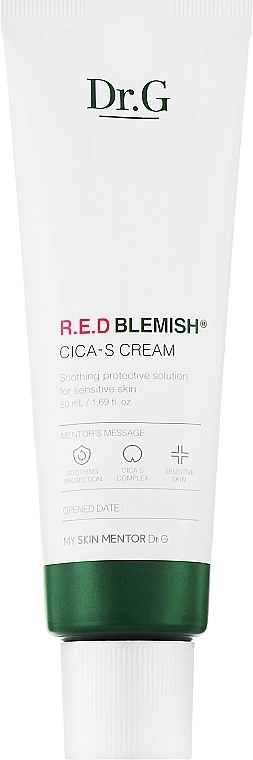 Крем для лица успокаивающий - Dr.G Red Blemish Cica S Cream, 50 мл - фото N1