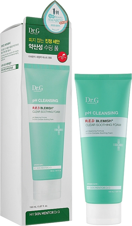 Очищувальна пінка для обличчя - Dr.G PH Cleansing R.E.D Blemish Clear Soothing Foam, 150 мл - фото N2