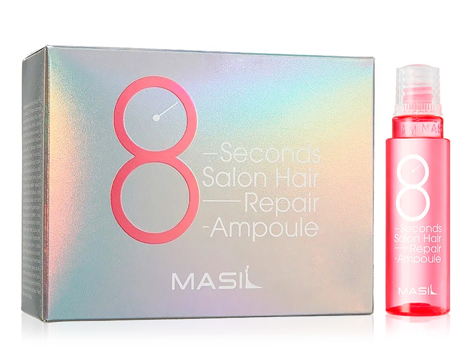 Протеїнова маска-філер для відновлення пошкодженого волосся з салонним ефектом - Masil 8 Seconds Salon Hair Repair Ampoule, 10х15 мл - фото N1