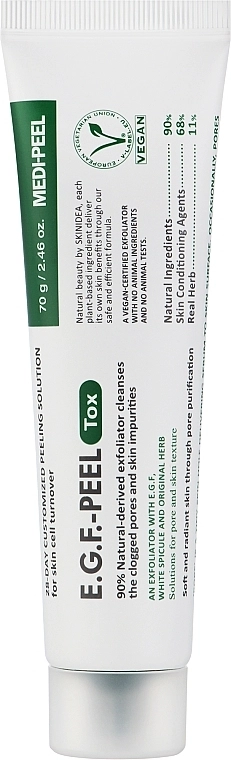 Веганский детокс-пилинг с микроиглами - Medi peel E.G.F. Peel Tox, 70 мл - фото N1