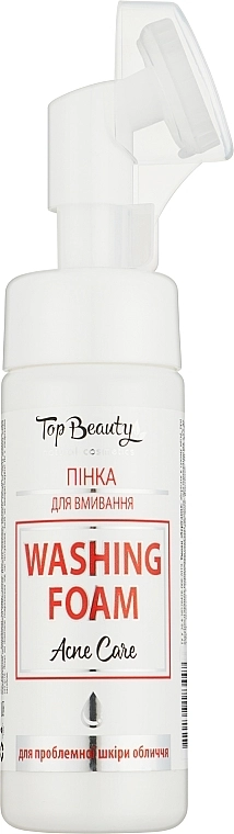 Пінка для вмивання з гіалуроновою кислотою - Top Beauty Washing Foam Acne Care, з щіточкою, 150 мл - фото N1