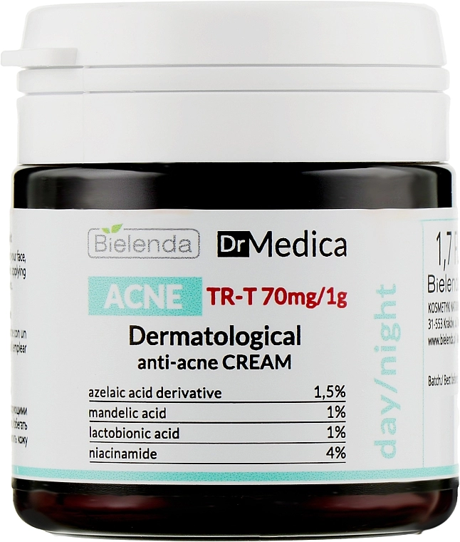 Дерматологический анти-акне крем - Bielenda Dr Medica Acne Dermatological Anti-Acne Cream, 50 мл - фото N1