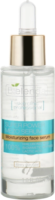 Сыворотка для лица увлажняющая с гиалуроновой кислотой - Bielenda Skin Clinic Professional Mezo Serum Anti-age, 30 мл - фото N1