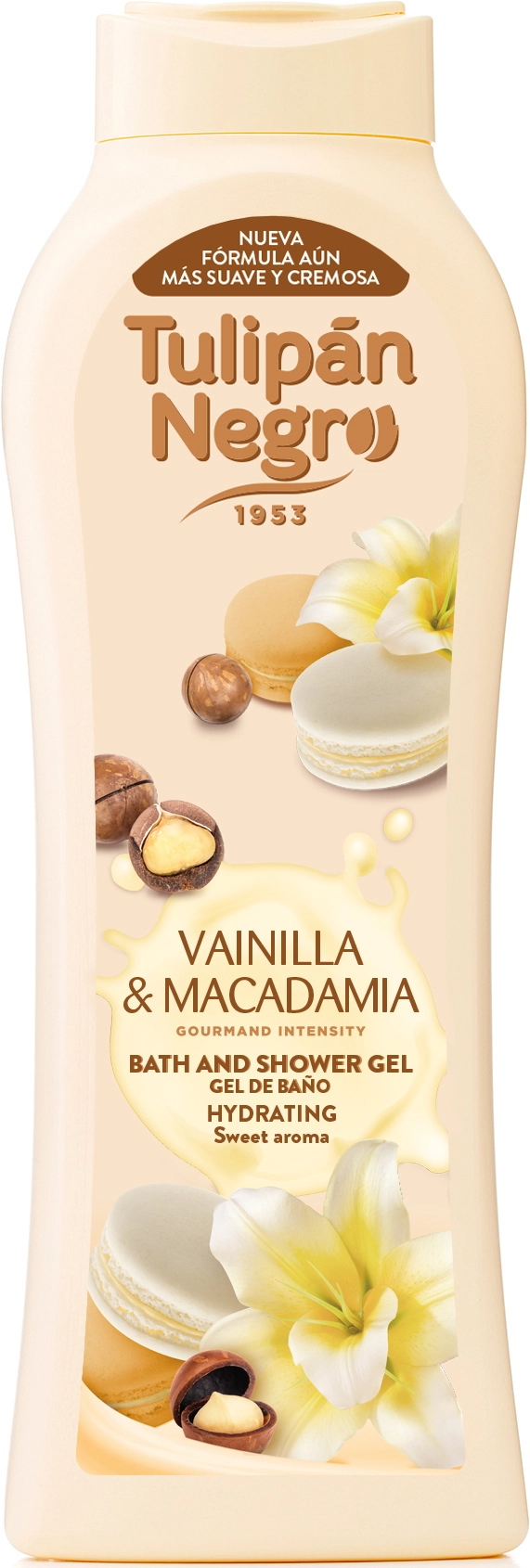 Гель для душу "Ваніль і макадамія" - Tulipan Negro Vanilla & Macadamia Shower Gel, 650 мл - фото N1