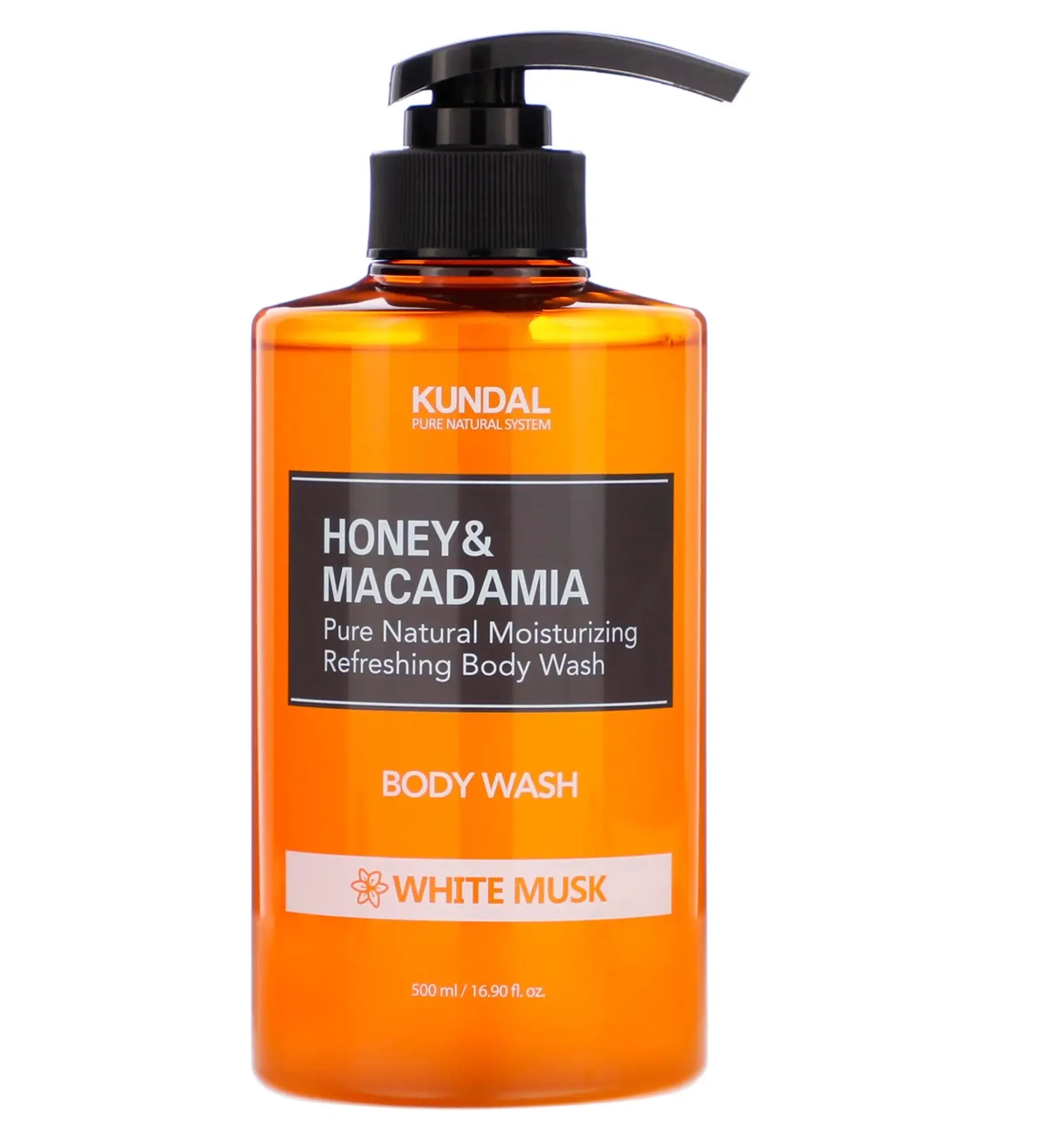 Гель для душу Білий мускус - Kundal Honey & Macadamia Body Wash White Musk, 500 мл - фото N1