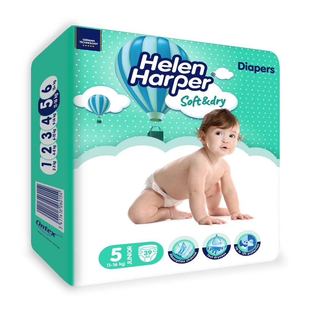 Подгузники для детей - Helen Harper Soft & Dry Junior 5 (11-16 кг), 39шт - фото N2
