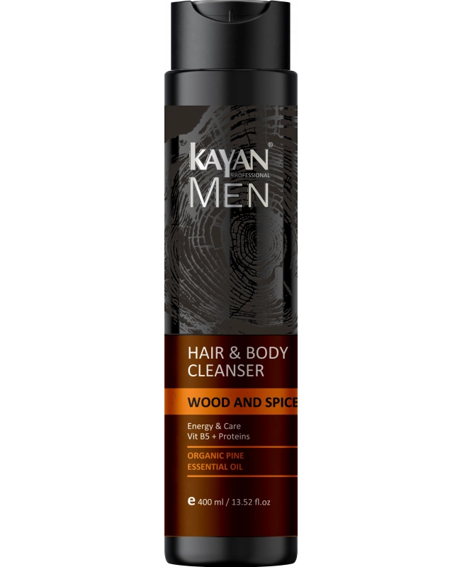 Гель для волос и тела очищающий - KAYAN Professional Men Hair & Body Cleanser, 400 мл - фото N1