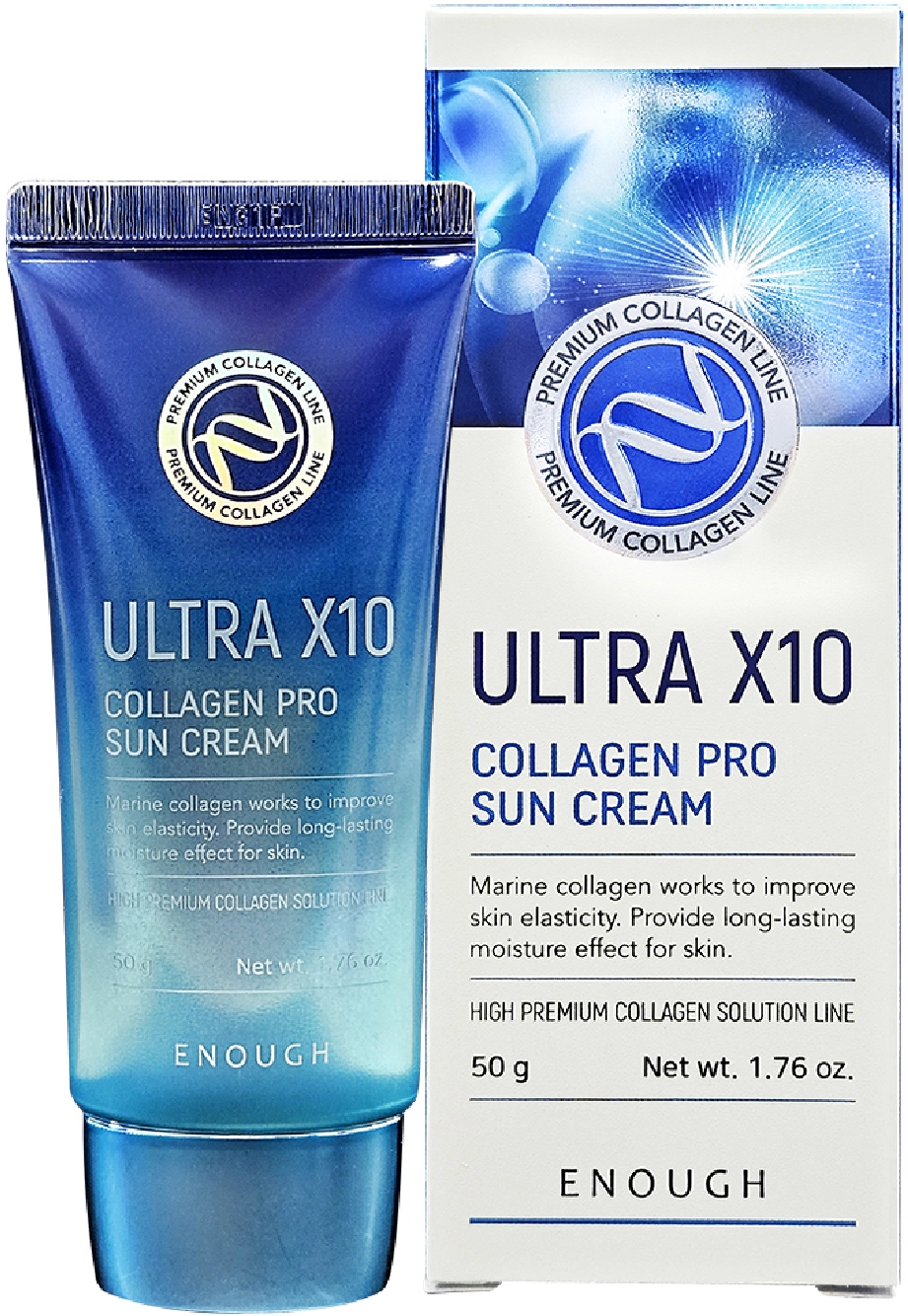 Сонцезахисний крем з колагеном - Enough Ultra X10 Collagen Pro Sun Cream, 50 мл - фото N2