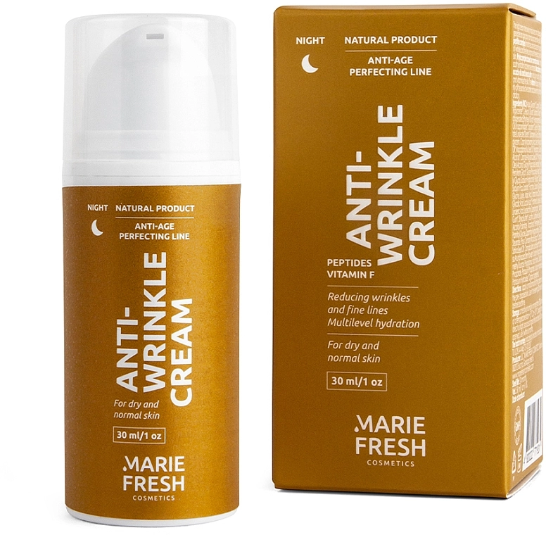Marie Fresh Cosmetics Набір денний+нічний крем проти зморщок для сухої та нормальної шкіри Shower Anti Wrinkle Set (f/cr/2x30ml) - фото N4