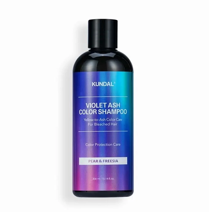 Шампунь для волос оттеночный фиолетовый "Груша и Фрезия - Kundal Violet Ash Color Shampoo Pear & Freesia, 300 мл - фото N1