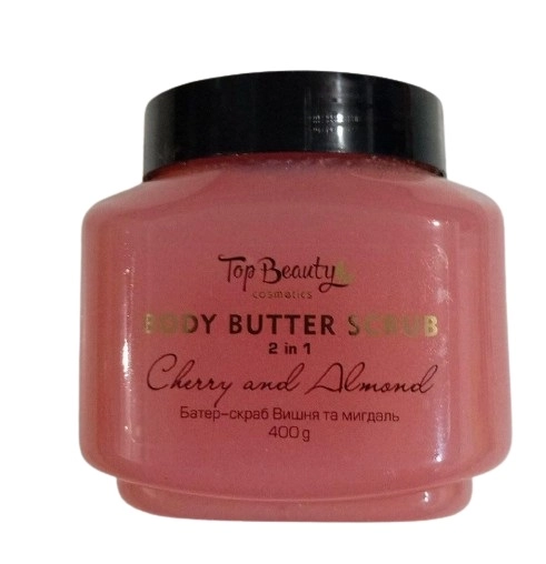 Скраб батер для тіла 2 в 1 "Вишня та Мигдаль" - Top Beauty Body Butter Scrub Cherry and Almond, 400 г - фото N1