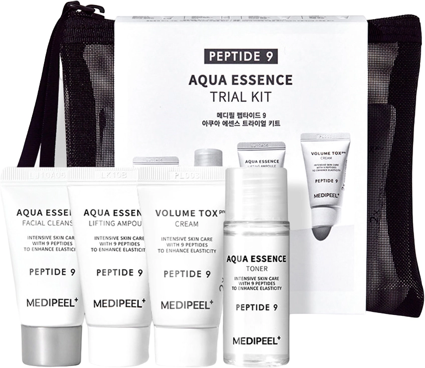 Набір мініатюр з пептидами - Medi peel Peptide 9 Aqua Essence Trial Kit, 4 продукти - фото N1