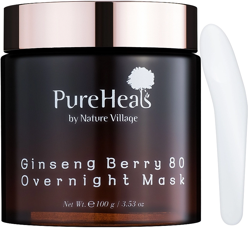 Енергетична нічна маска з екстрактом ягід женьшеню - PureHeal's Ginseng Berry 80 Overnight Mask, 100 мл - фото N3