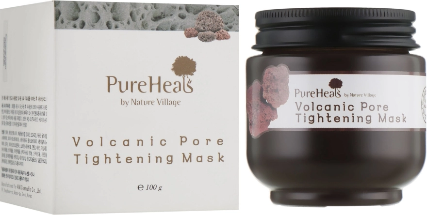 Маска з вулканічним попелом для очищення і звуження пор - PureHeal's Volcanic Pore Tightening Mask Capsule, 100 мл - фото N1