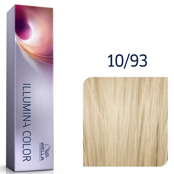 Стойкая крем-краска для волос - WELLA Illumina Color, 10/93 - Очень пепельно-золотистый блондин - фото N1