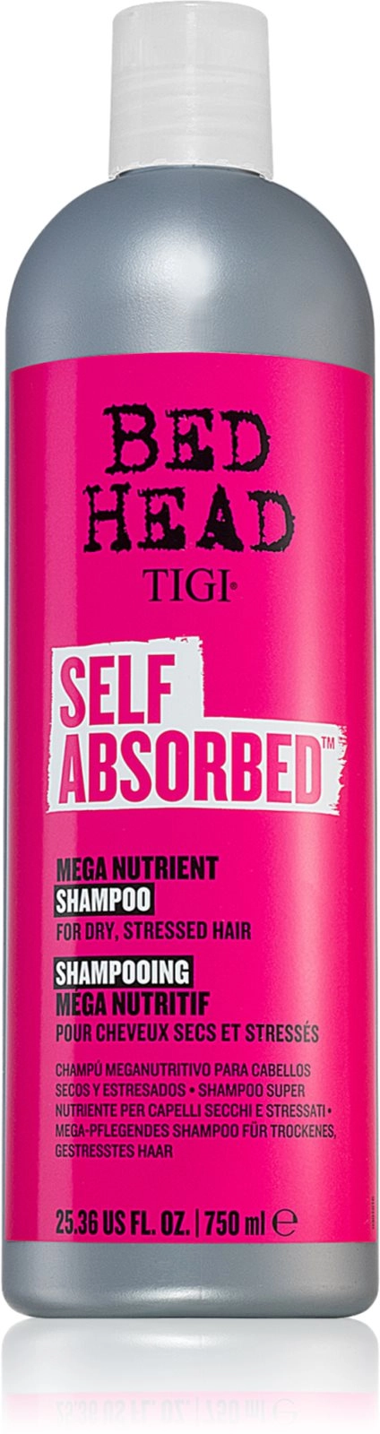 Шампунь збагачений вітамінами - TIGI Bed Head Self Absorbed Mega Nutrient Shampoo, 750 мл - фото N1