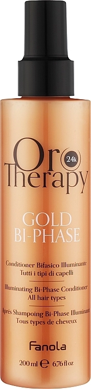 Кондиционер для волос - Fanola ORO Therapy Gold Bi-Phase Conditioner 200 мл, 200 мл - фото N1