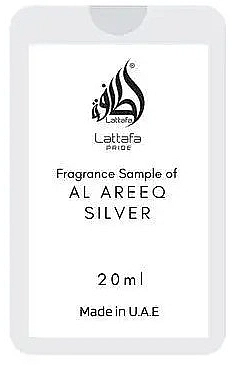 Парфумована вода чоловіча - Lattafa Perfumes Al Areeq Silver, пробник, 20 мл - фото N1