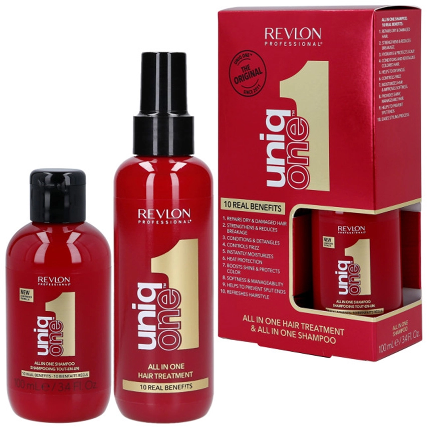 Набір для догляду за волоссям - Revlon Uniq One All In One, sh/230ml + spray/150ml - фото N1