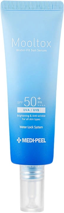 Ультразволожуюча сонцезахисна сироватка - Medi peel Aqua Mooltox Water-Fit Sun Serum SPF 50+, 50 мл - фото N1