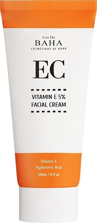Антиоксидантний крем для обличчя з вітаміном E 5% - Cos De Baha EC Vitamin E 5% Facial Cream, 120 мл - фото N1