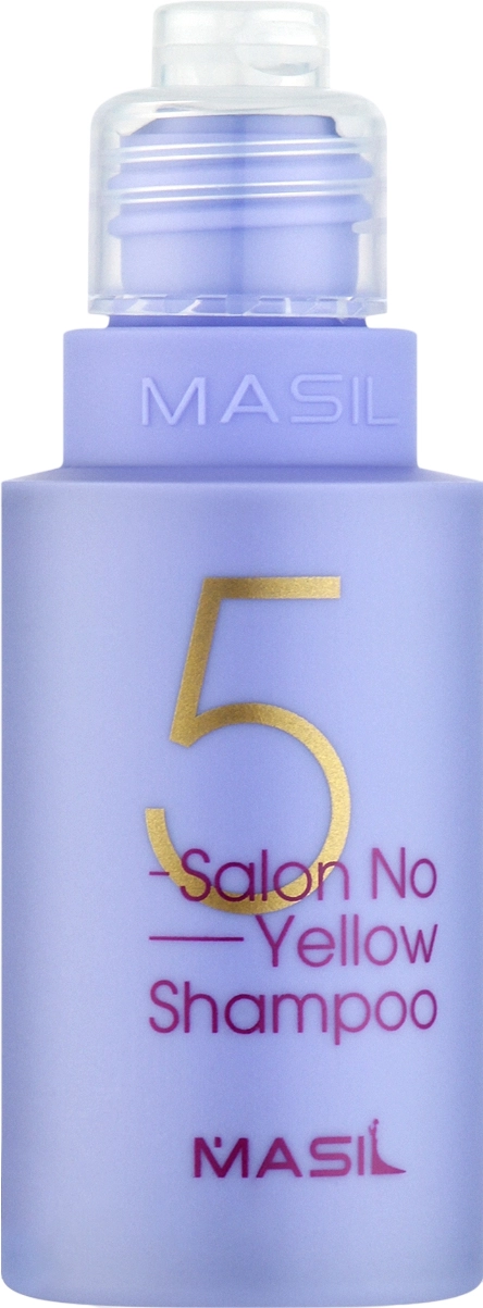 Тонуючий шампунь проти жовтизни освітленого волосся - Masil 5 Salon No Yellow Shampoo, 50 мл - фото N1