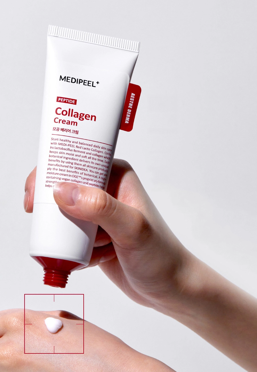Бар'єрний крем для обличчя з пептидами та колагеном - Medi peel Red Lacto Peptide Collagen Barrier Cream, 80 мл - фото N7