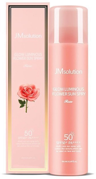 Солнцезащитный спрей с розой - JMsolution Glow Luminous Flower Sun Spray SPF50+ PA++++, 180 мл - фото N3
