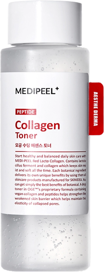 Тонер для обличчя заспокійливий - Medi peel Red Lacto Collagen Soothing Essence Toner, 200 мл - фото N1
