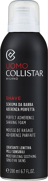 Зволожуюча піна для гоління - Collistar Perfect Adherence Shaving Foam (Sensitive Skins), 200 мл - фото N1