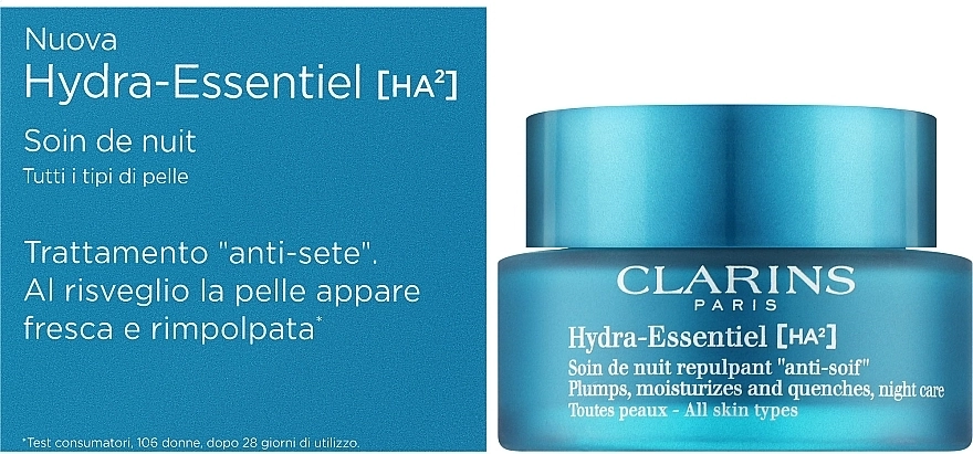 Ночной крем для лица - Clarins Hydra Essentiel Night Cream, 50 мл - фото N1