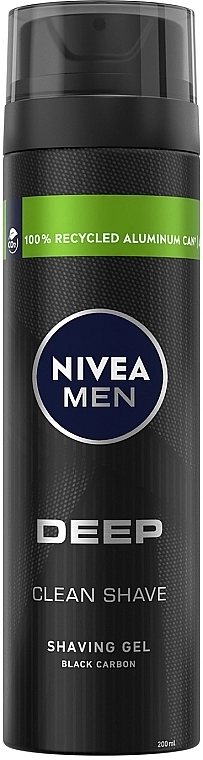 Гель для бритья - Nivea Men DEEP Clean Shave Shaving Gel, 200 мл - фото N1