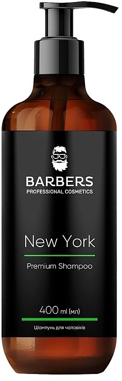 Шампунь для чоловіків тонізуючий - Barbers New York Premium Shampoo, 400 мл - фото N1