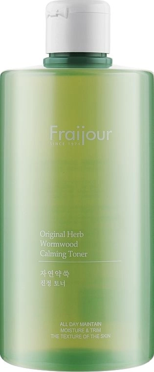 Тонер для чутливої шкіри з екстрактом полину - Fraijour Original Herb Wormwood Calming Toner, без коробки, 500 мл - фото N1