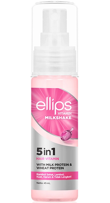 Несмываемый спрей-уход для волос 5в1 с протеинами - Ellips Hair Vitamin Milkshake Spray, 45 мл - фото N1